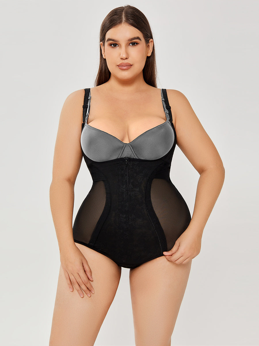 Full-Body Slimming Shapewear for Women - Tummy Control Bodysuit with Adjustable Straps